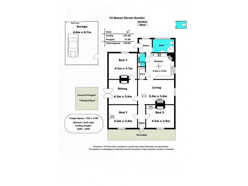 14 Queen Street, Gawler SA 5118 Floorplan