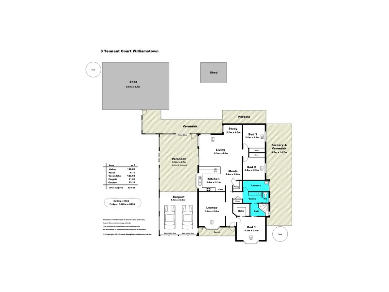 3 Tennant Court, Williamstown SA 5351 Floorplan