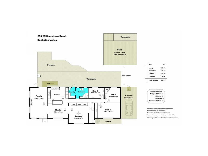 253 Williamstown Road, Cockatoo Valley SA 5351 Floorplan