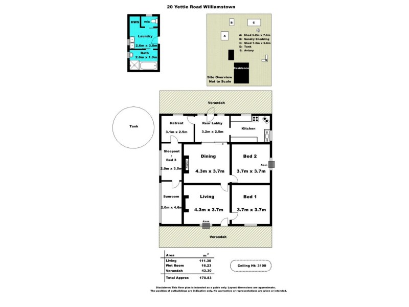 20 Yettie Road, Williamstown SA 5351 Floorplan