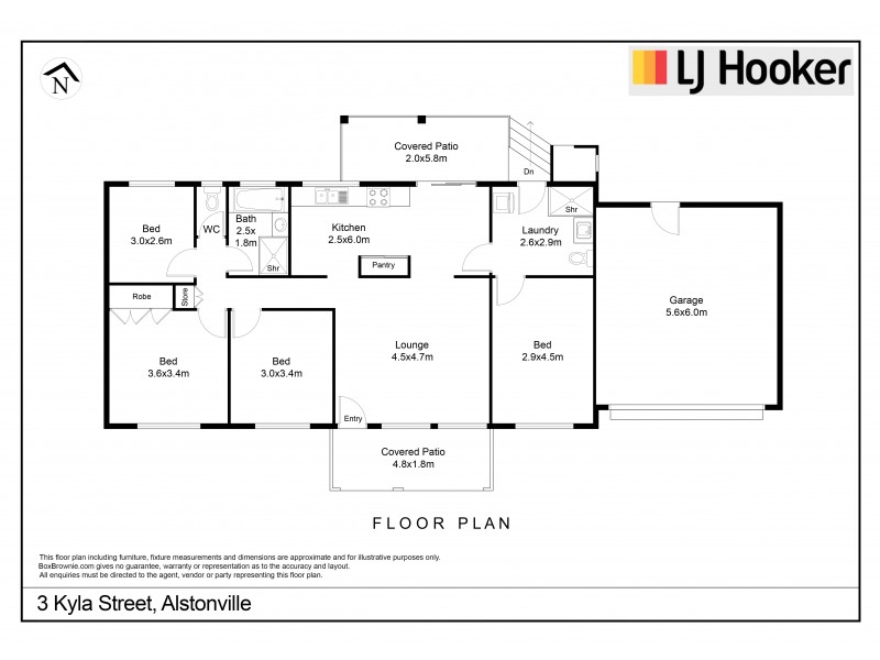 3 Kyla Street, Alstonville NSW 2477 Floorplan