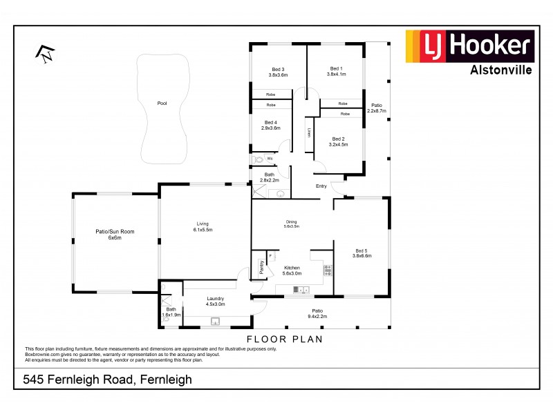 545 Fernleigh Road, Fernleigh NSW 2479 Floorplan