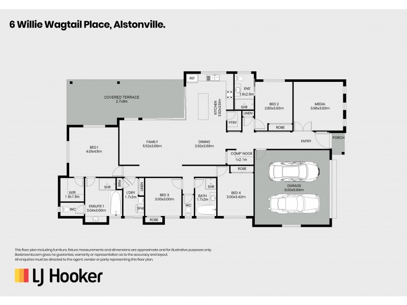 6 Willie Wagtail Place, Alstonville NSW 2477 Floorplan
