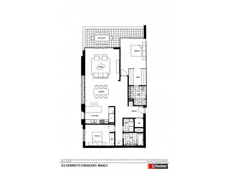 3/3 Cerretti Crescent, Manly NSW 2095 Floorplan
