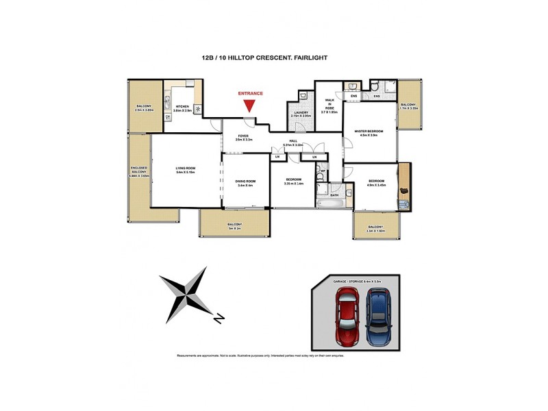12B/10 Hilltop Crescent, Fairlight NSW 2094 Floorplan