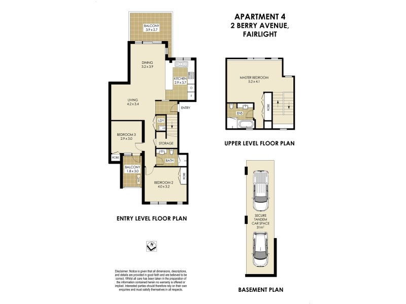4/2-3 Berry Avenue, Fairlight NSW 2094 Floorplan