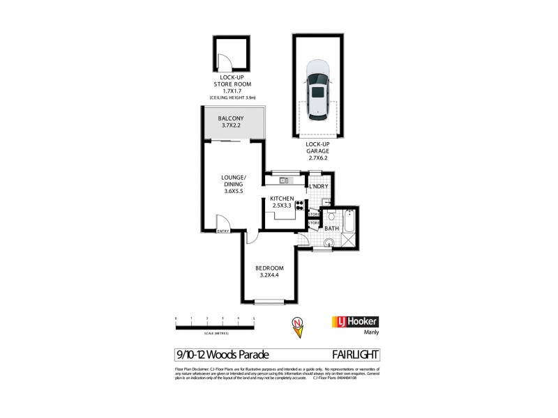 9/12 Woods Parade, Fairlight NSW 2094 Floorplan