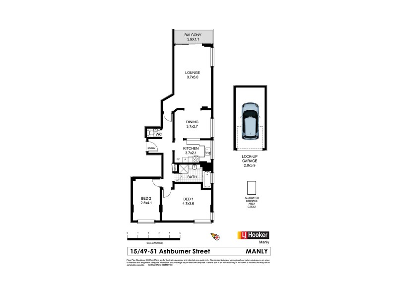 15/49 – 51 Ashburner Street, Manly NSW 2095 Floorplan