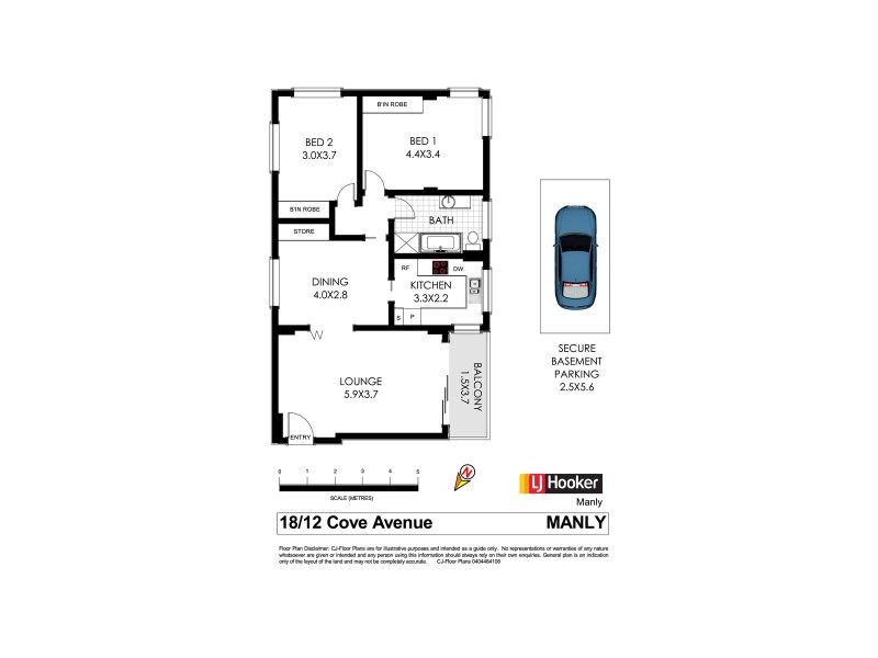 18/12 Cove Avenue, Manly NSW 2095 Floorplan