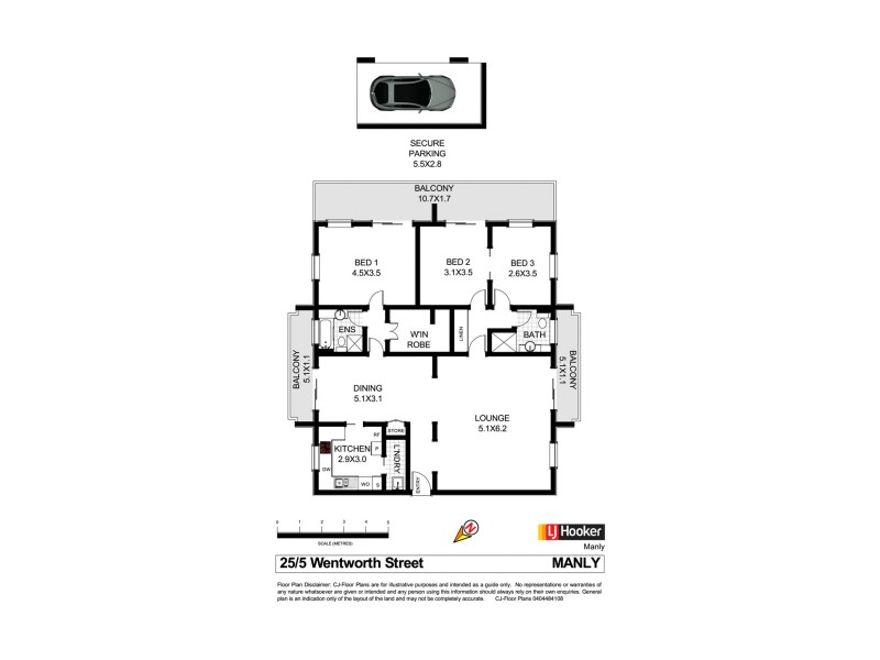 25/5 Wentworth Street, Manly NSW 2095 Floorplan