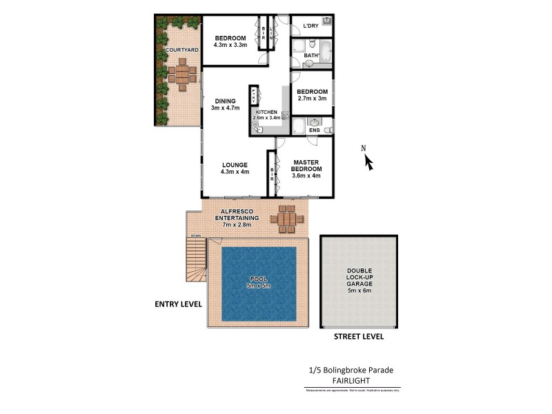 1/5 Bolingbroke Parade, Fairlight NSW 2094 Floorplan