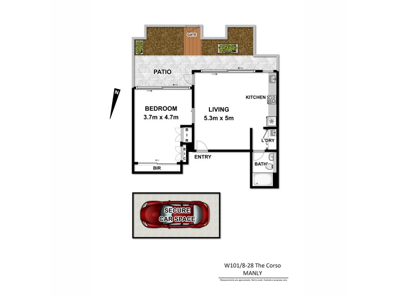 W101/8-28 The Corso, Manly NSW 2095 Floorplan