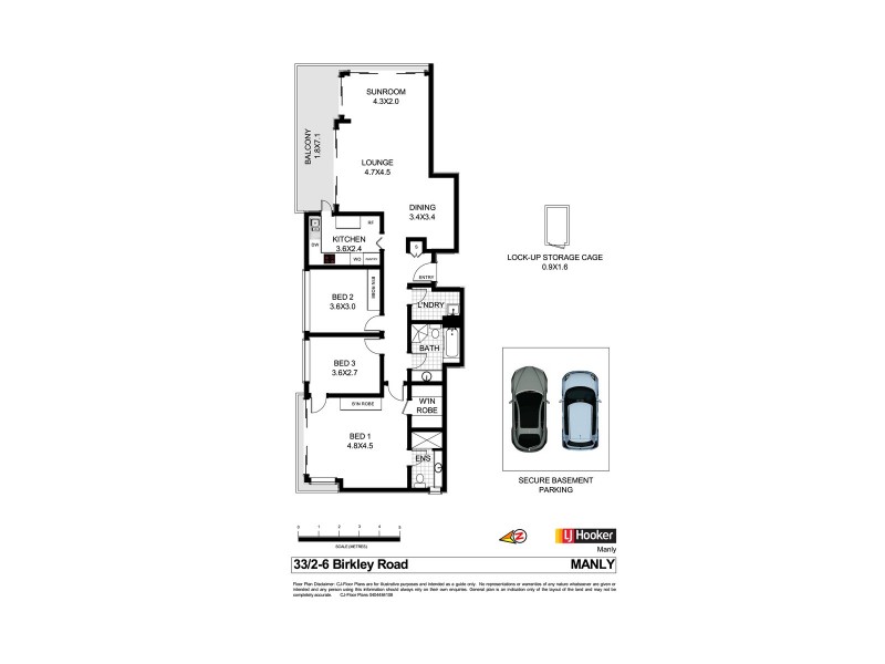 33/2 – 6 Birkley Road, Manly NSW 2095 Floorplan