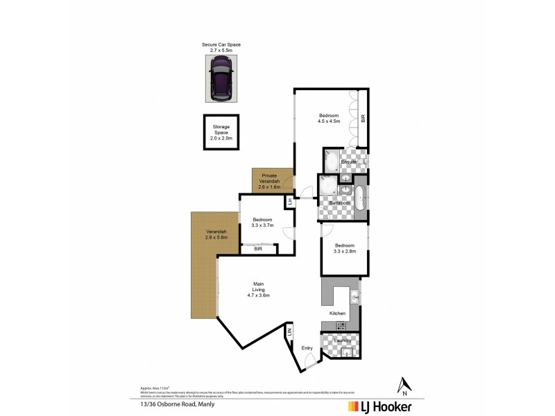 13/36 Osborne Road, Manly NSW 2095 Floorplan