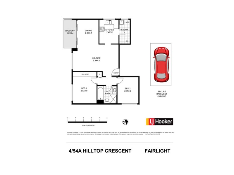 4/54A Hilltop Crescent, Fairlight NSW 2094 Floorplan