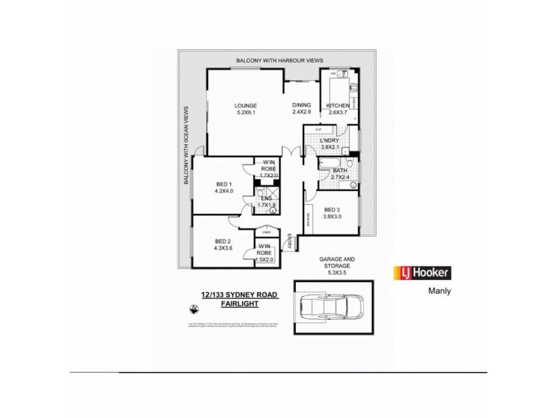 12/133 Sydney Road, Fairlight NSW 2094 Floorplan