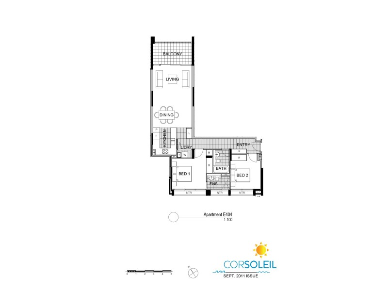E404/8-28 The Corso, Manly NSW 2095 Floorplan