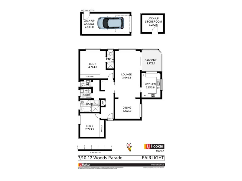 3/10-12 Woods Parade, Fairlight NSW 2094 Floorplan