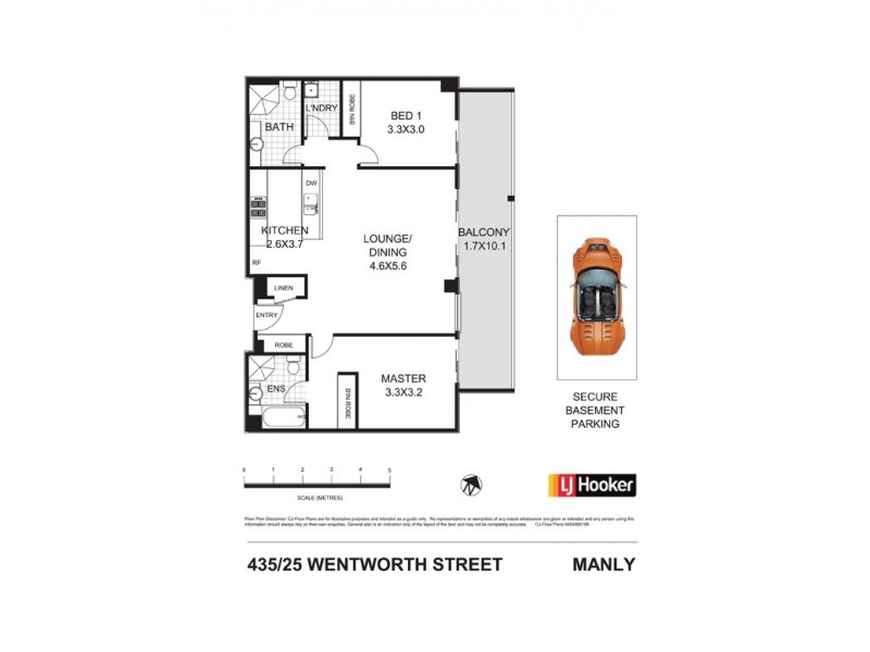 435/25 Wentworth Street, Manly NSW 2095 Floorplan