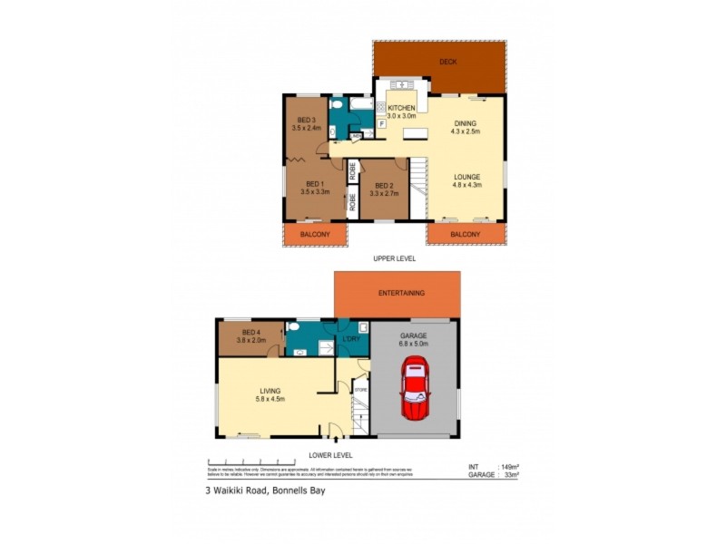 3 Waikiki Road, Bonnells Bay NSW 2264 Floorplan