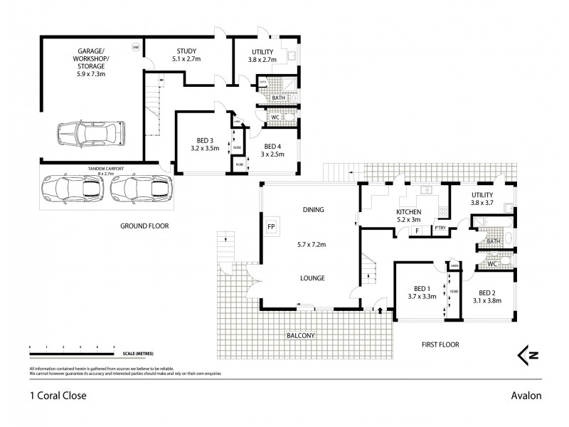 1 Coral Close, Avalon NSW 2107 Floorplan