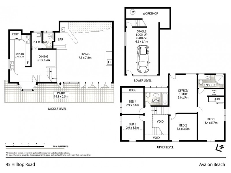 45 Hilltop Road, Clareville NSW 2107 Floorplan