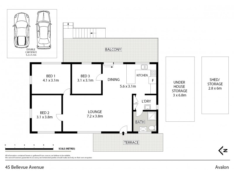45 Bellevue Avenue, Avalon Beach NSW 2107 Floorplan