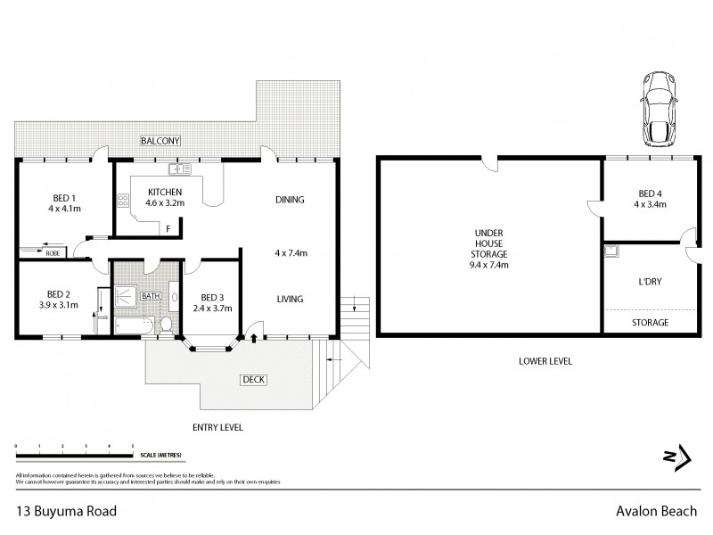 13 Buyuma Place, Avalon Beach NSW 2107 Floorplan