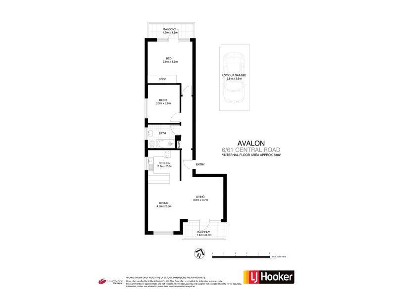 6/61 Central Road, Avalon Beach NSW 2107 Floorplan