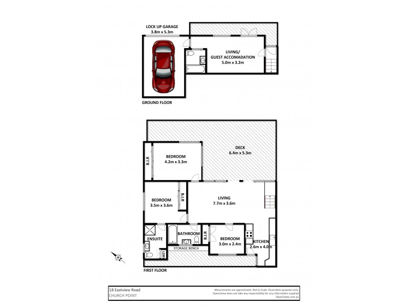 18 Eastview Road, Church Point NSW 2105 Floorplan