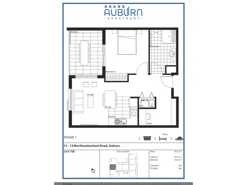 Apartment 708/12-14 Northumberland Road, Auburn NSW 2144