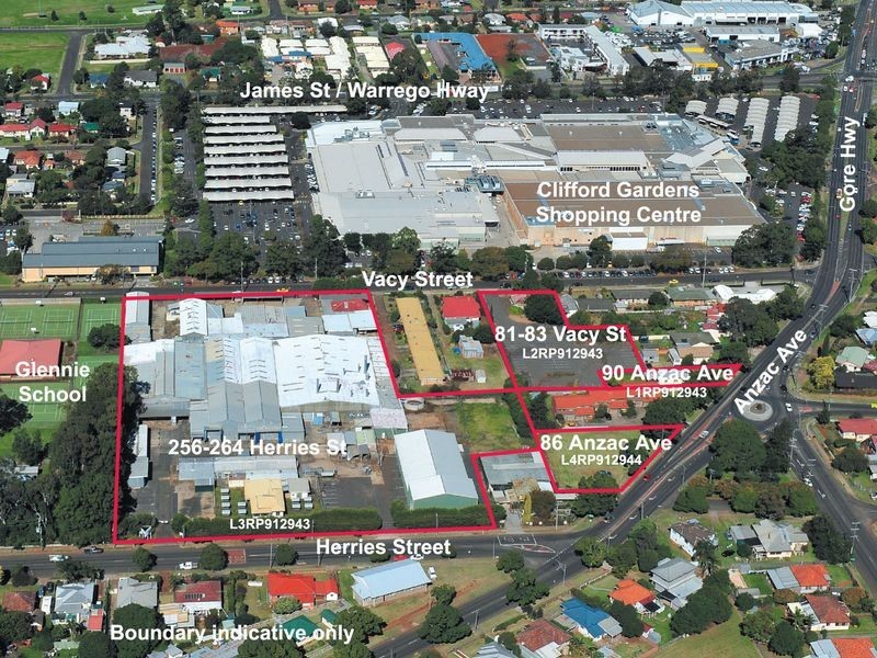 256-264 Herries 81-83 Vacy 86 & 90 Anzac, Newtown QLD 4350