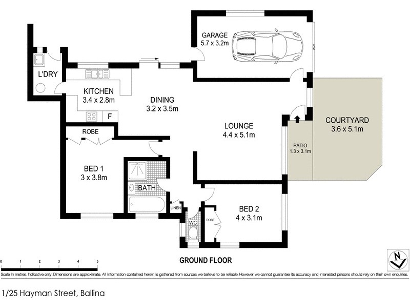 1/25 Hayman Street, Ballina NSW 2478 Floorplan