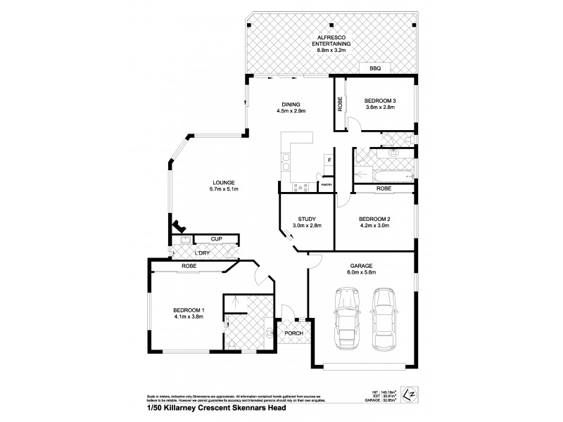 1/50 Killarney Crescent, Skennars Head NSW 2478 Floorplan