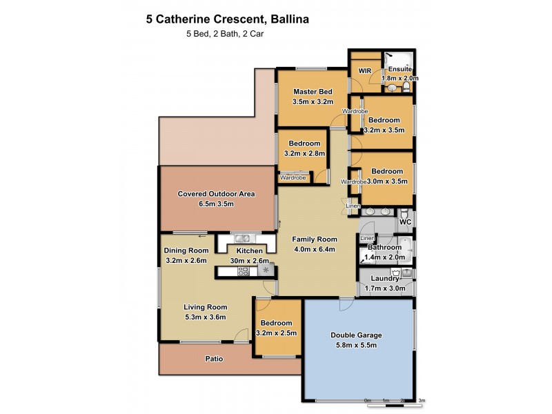 5 Catherine Crescent, Ballina NSW 2478 Floorplan