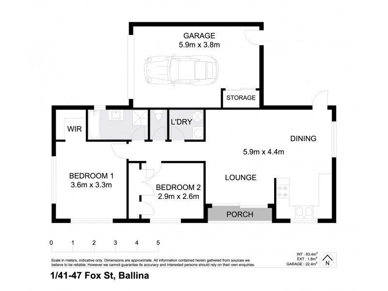 1/41 Fox Street, Ballina NSW 2478 Floorplan