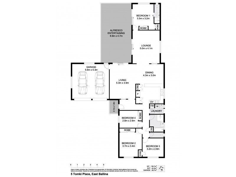 5 Tomki Place, East Ballina NSW 2478 Floorplan