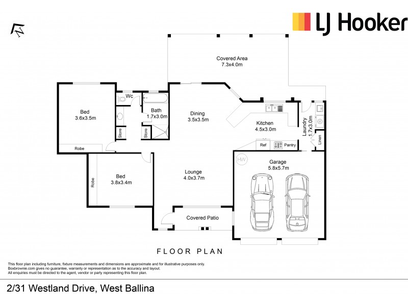 2/31 Westland Drive, West Ballina NSW 2478 Floorplan