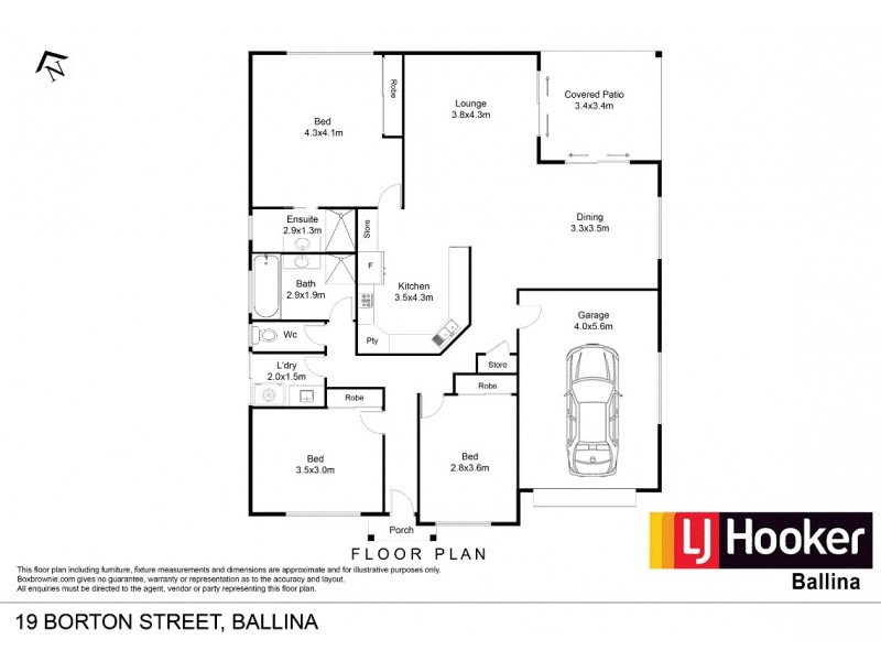 19 Borton Street, Ballina NSW 2478 Floorplan