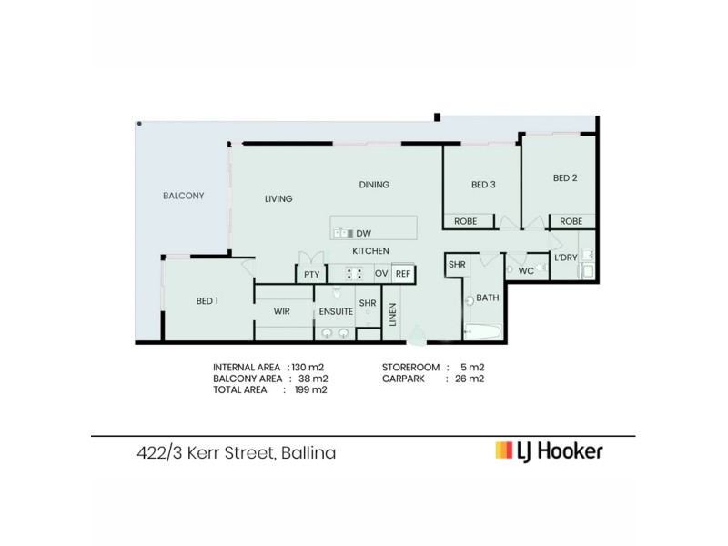 422/3 Kerr Street, Ballina NSW 2478 Floorplan