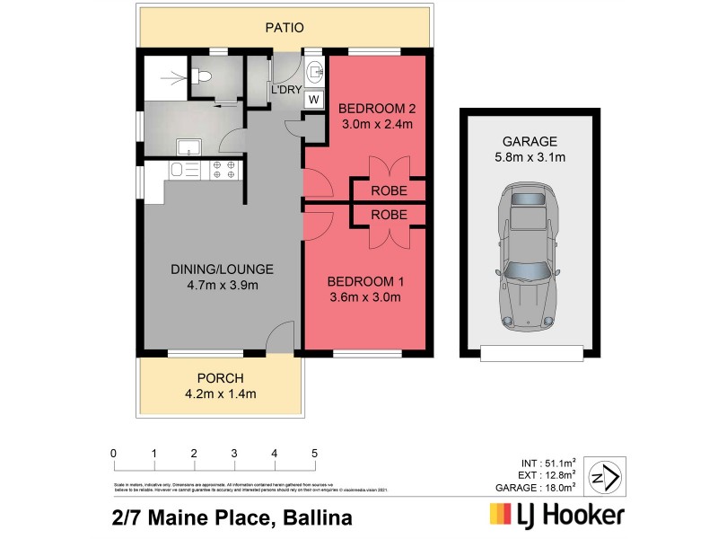 2/7 Maine Place, Ballina NSW 2478 Floorplan