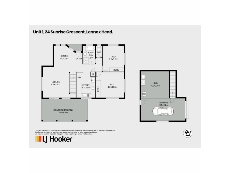 1/24 Sunrise Crescent, Lennox Head NSW 2478 Floorplan