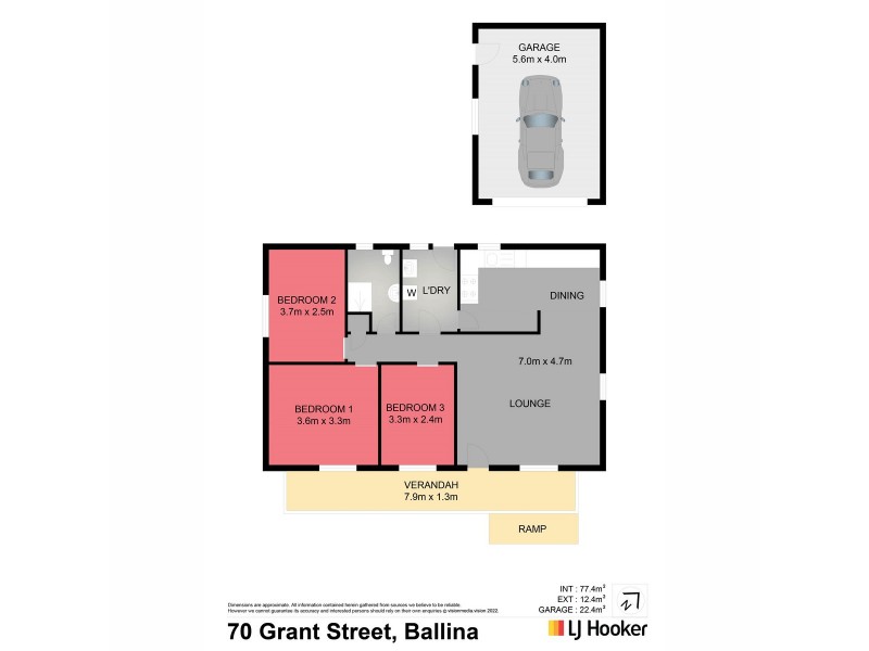 70 Grant Street, Ballina NSW 2478 Floorplan