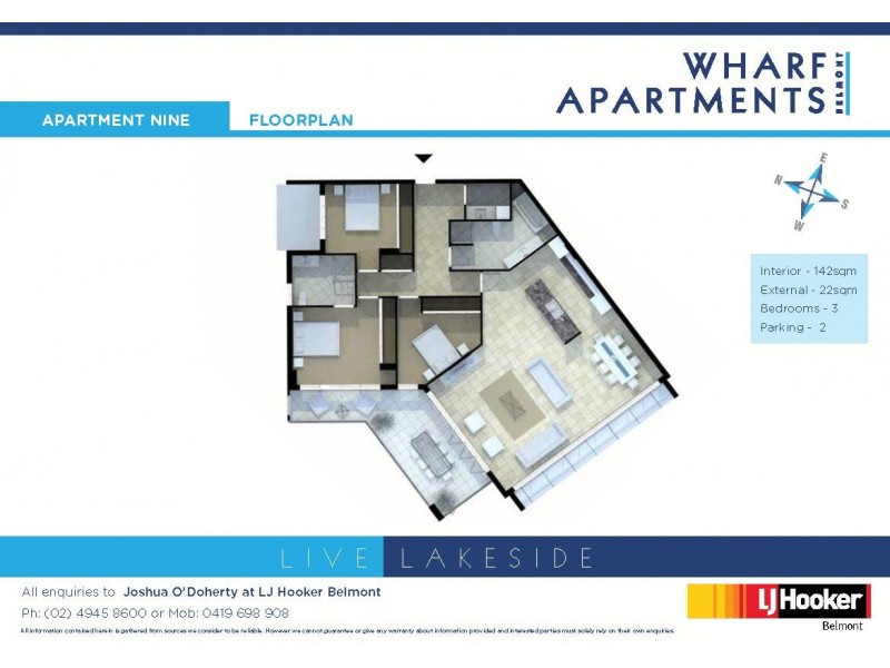 303/58 Brooks Parade, Belmont NSW 2280 Floorplan