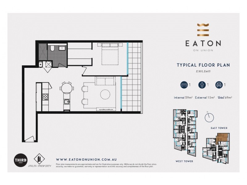 Apartment E303/7 Union Street, Wickham NSW 2293 Floorplan