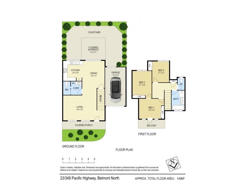 23/348 Pacific Highway, Belmont North NSW 2280 Floorplan