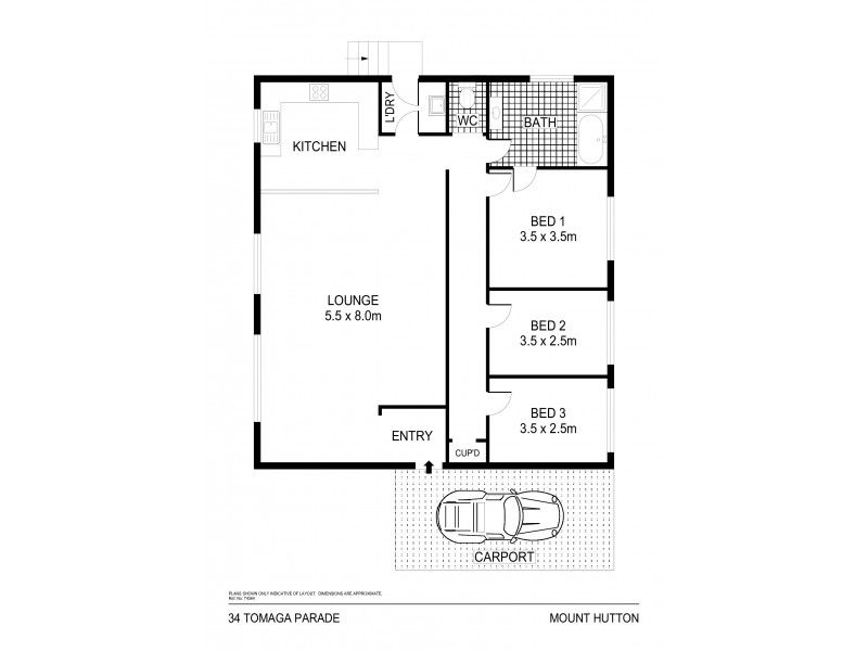 34 Tomaga Parade, Mount Hutton NSW 2290 Floorplan