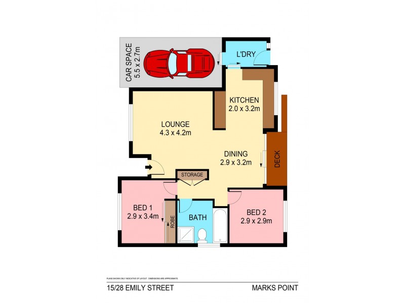 15/28 Emily Street, Marks Point NSW 2280 Floorplan