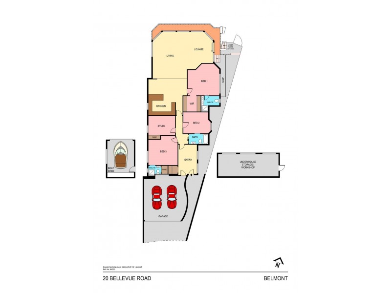 20 Bellevue Road, Belmont NSW 2280 Floorplan