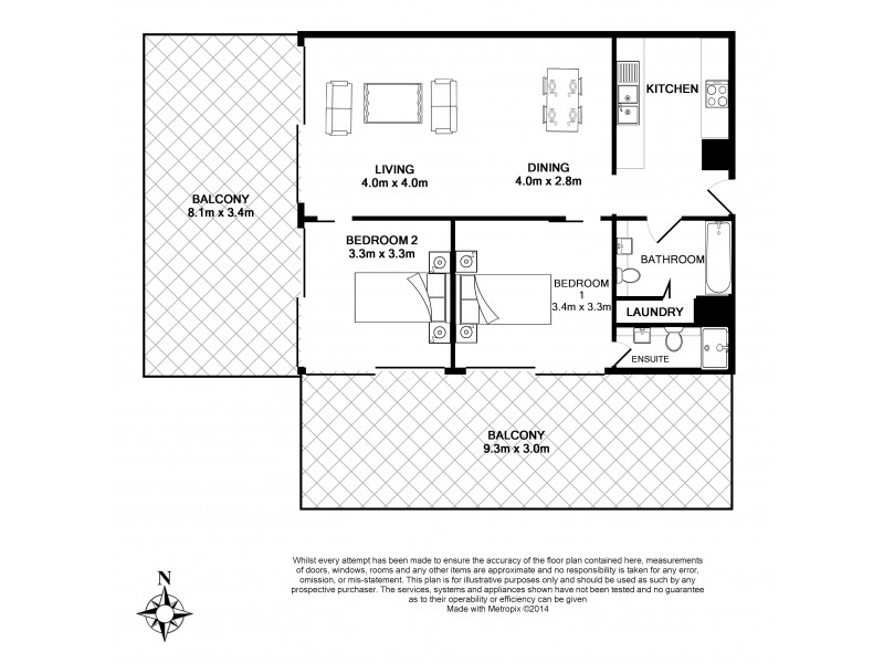 14/635 – 6 Pacific Highway, Belmont NSW 2280 Floorplan